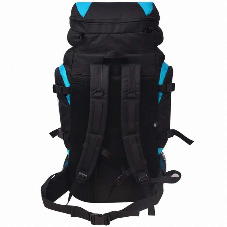 vidaXL 登山用リュック XXL 75L ブラック&ブルースーツケース&かばん バックパック(代引不可)