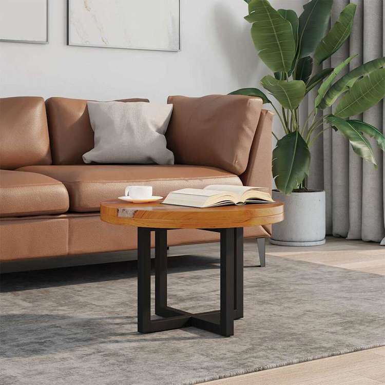 vidaXL コーヒーテーブル チーク 樹脂 60cm家具 テーブル アクセントテーブル コーヒーテーブル(代引不可)