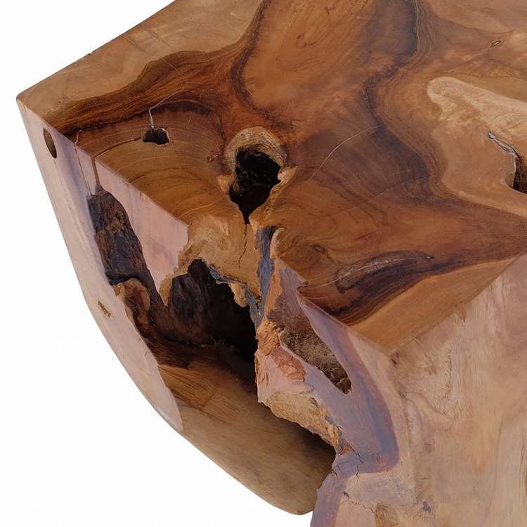 vidaXL スツール チーク無垢材家具 チェア 折り畳み椅子・スツール(代引不可)