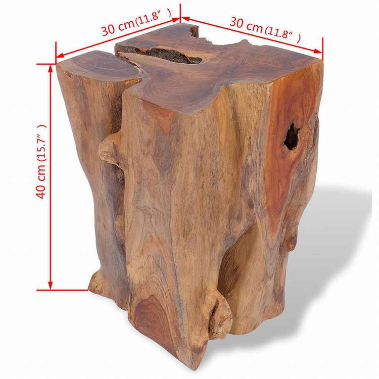 vidaXL スツール チーク無垢材家具 チェア 折り畳み椅子・スツール(代引不可)