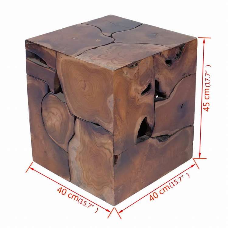 vidaXL スツール チーク無垢材家具 チェア 折り畳み椅子・スツール(代引不可)