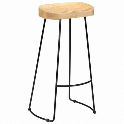 vidaXL ギャビンバースツール 2点セット マンゴー無垢材家具 チェア テーブル・バースツール(代引不可)