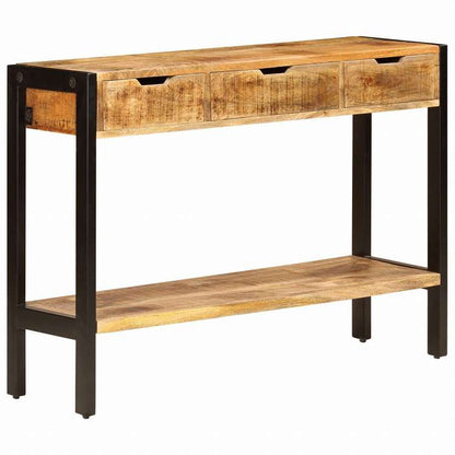 vidaXL サイドボード 引き出し3段付き 110x35x75cm マンゴー無垢材家具 キャビネット&収納 サイドボード(代引不可)