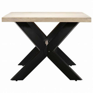 vidaXL ダイニングテーブル マンゴー無垢材 200x100x75cm ホワイト家具 テーブル キッチン・ダイニングルームテーブル(代引不可)