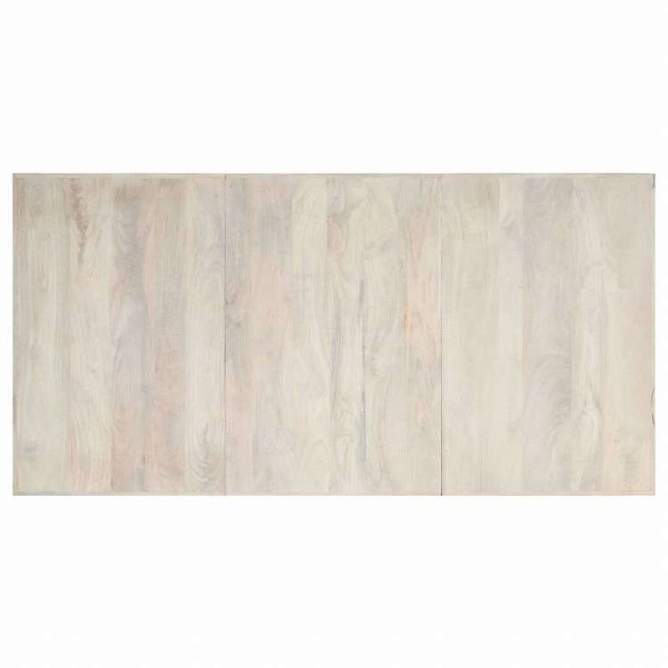 vidaXL ダイニングテーブル マンゴー無垢材 200x100x75cm ホワイト家具 テーブル キッチン・ダイニングルームテーブル(代引不可)