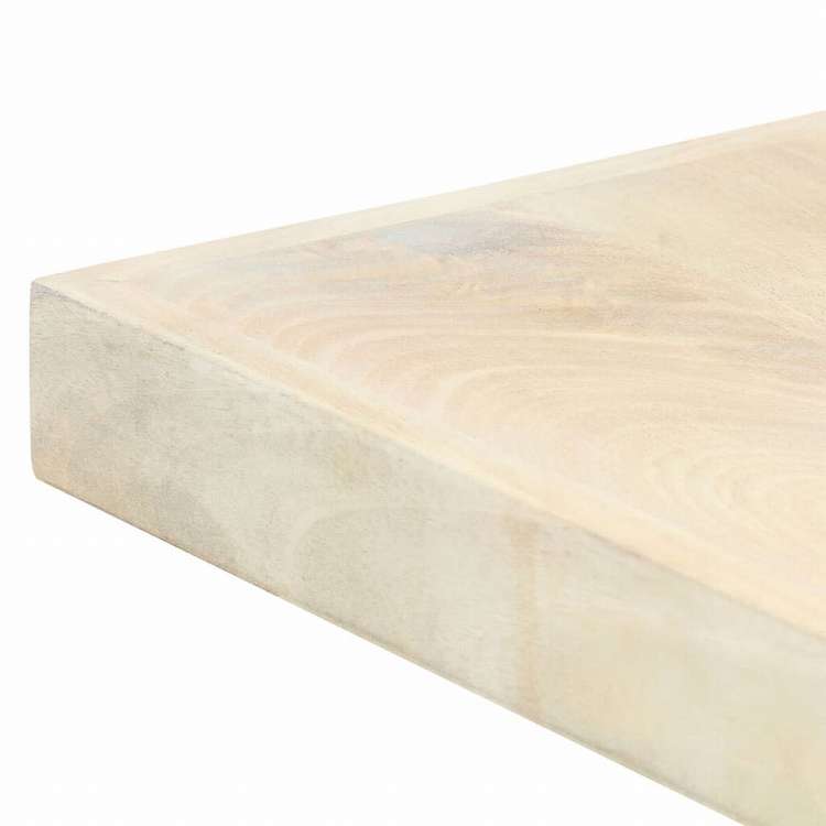 vidaXL ダイニングテーブル マンゴー無垢材 200x100x75cm ホワイト家具 テーブル キッチン・ダイニングルームテーブル(代引不可)
