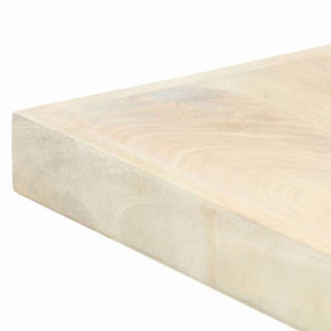 vidaXL ダイニングテーブル マンゴー無垢材 200x100x75cm ホワイト家具 テーブル キッチン・ダイニングルームテーブル(代引不可)