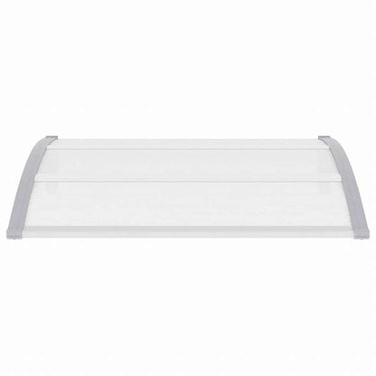 vidaXL ドアキャノピー 120x75cm グレー&透明 PC製ホーム&ガーデン 芝&ガーデン アウトドアリビング 窓・ドア用日除け/オーニング(代引不可)