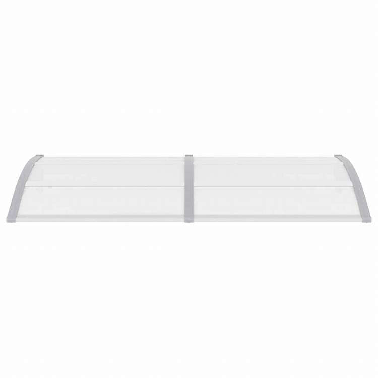 vidaXL ドアキャノピー 200x75cm グレー&透明 PC製ホーム&ガーデン 芝&ガーデン アウトドアリビング 窓・ドア用日除け/オーニング(代引不可)