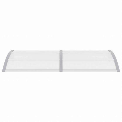 vidaXL ドアキャノピー 200x75cm グレー&透明 PC製ホーム&ガーデン 芝&ガーデン アウトドアリビング 窓・ドア用日除け/オーニング(代引不可)