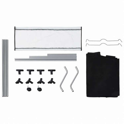 vidaXL ランドリーソーター 3バッグ付き ブラック スチール製ホーム&ガーデン 家事用品 ランドリー用品 洗濯かご(代引不可)