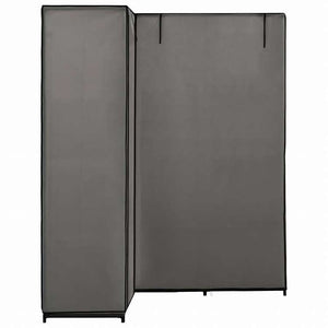 vidaXL コーナー型 洋服ダンス グレー 130x87x169cm家具 キャビネット&収納 戸棚・ワードローブ(代引不可)