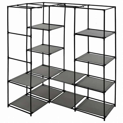 vidaXL コーナー型 洋服ダンス グレー 130x87x169cm家具 キャビネット&収納 戸棚・ワードローブ(代引不可)