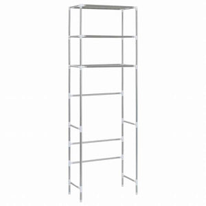 vidaXL トイレ上収納ラック 3段 シルバー 53x28x169cmホーム&ガーデン バスルーム用品 タオルラック・ホルダー(代引不可)