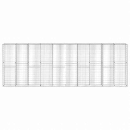 vidaXL ガビオンウォール カバー付き 亜鉛メッキ鋼製 600x30x200cmハードウェア フェンス&バリア フェンスパネル(代引不可)