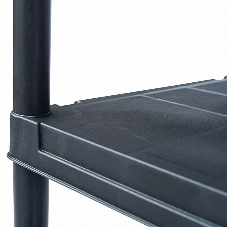 vidaXL 収納棚ラック 2個セット ブラック 125 kg 60x30x180 cm プラスチックビジネス&工業用 工業用収納 業務用収納棚(代引不可)