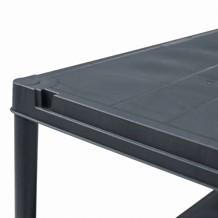 vidaXL 収納棚ラック 2個セット ブラック 125 kg 60x30x180 cm プラスチックビジネス&工業用 工業用収納 業務用収納棚(代引不可)