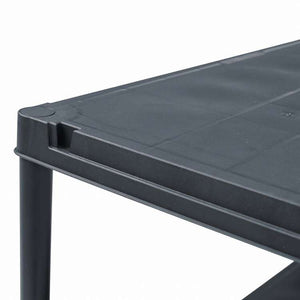 vidaXL 収納棚ラック 2個セット ブラック 125 kg 60x30x180 cm プラスチックビジネス&工業用 工業用収納 業務用収納棚(代引不可)