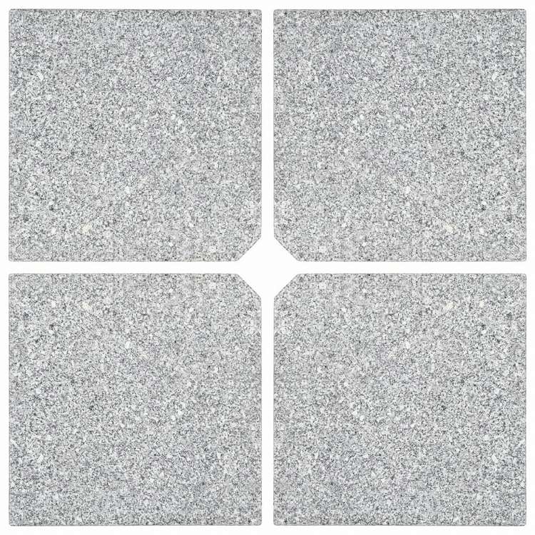 vidaXL パラソル重り土台プレート 4点セット グレー 花こう岩製 角型 100 kgホーム&ガーデン 芝&ガーデン アウトドアリビング アウトドアアンブレラ&パラソルアクセサリー 屋外用アンブレラ土台(代引不可)