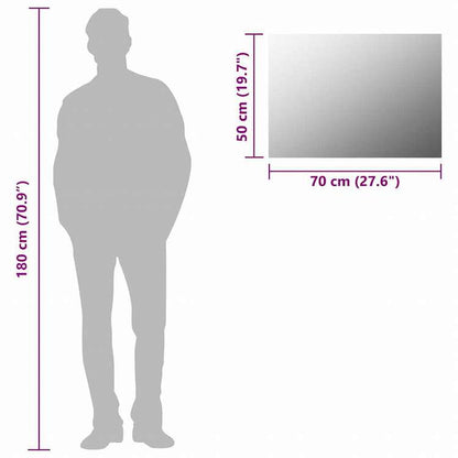 vidaXL フレームレスミラー 70x50cm ガラス製ホーム&ガーデン デコレーション 鏡(代引不可)