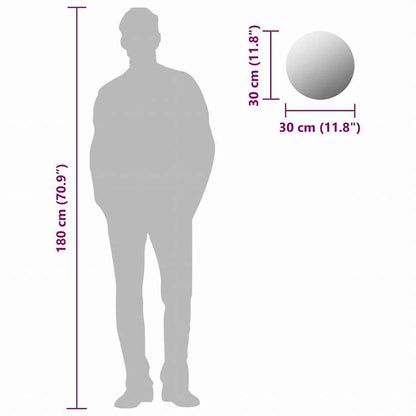 vidaXL フレームレスミラー 丸型 30cm ガラス製ホーム&ガーデン デコレーション 鏡(代引不可)
