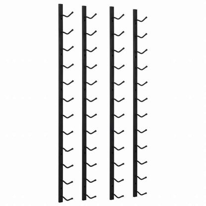 vidaXL 壁掛けワインラック 12本 2点 ブラック 鉄製家具 キャビネット&収納 ワインラック(代引不可)