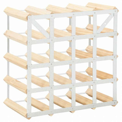 vidaXL ワインラック ボトル20本 無垢のパインウッド家具 キャビネット&収納 ワインラック(代引不可)