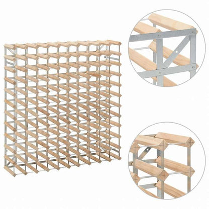 vidaXL ワインラック ボトル120本 無垢のパインウッド家具 キャビネット&収納 ワインラック(代引不可)