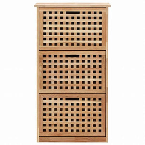 vidaXL シューズ収納キャビネット 55x20x104cm ウォールナット無垢材ホーム&ガーデン 家事用品 収納&オーガナイザー 衣類・ワードローブ収納 シューズラック・整理収納(代引不可)