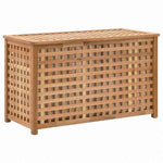 vidaXL ランドリーチェスト 77.5x37.5x46.5cm ウォールナット無垢材ホーム&ガーデン 家事用品 ランドリー用品 洗濯かご(代引不可)