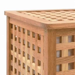 vidaXL ランドリーチェスト 77.5x37.5x46.5cm ウォールナット無垢材ホーム&ガーデン 家事用品 ランドリー用品 洗濯かご(代引不可)