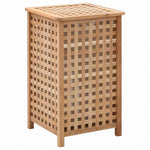 vidaXL ランドリーバスケット 39x39x65cm ウォールナット無垢材ホーム&ガーデン 家事用品 ランドリー用品 洗濯かご(代引不可)
