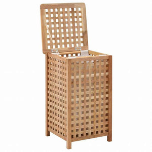 vidaXL ランドリーバスケット 39x39x65cm ウォールナット無垢材ホーム&ガーデン 家事用品 ランドリー用品 洗濯かご(代引不可)