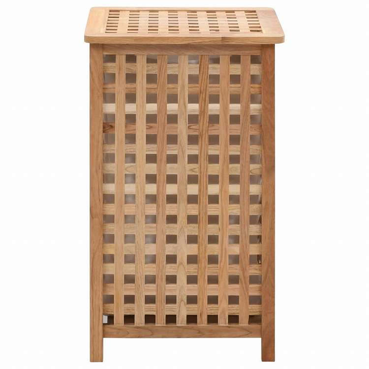 vidaXL ランドリーバスケット 39x39x65cm ウォールナット無垢材ホーム&ガーデン 家事用品 ランドリー用品 洗濯かご(代引不可)