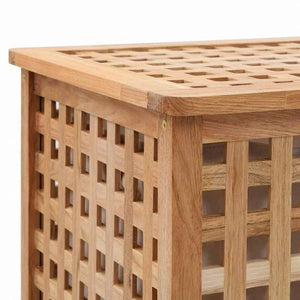 vidaXL ランドリーバスケット 39x39x65cm ウォールナット無垢材ホーム&ガーデン 家事用品 ランドリー用品 洗濯かご(代引不可)