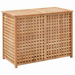 vidaXL ランドリーバスケット 87.5x46x67cm ウォールナット無垢材ホーム&ガーデン 家事用品 ランドリー用品 洗濯かご(代引不可)