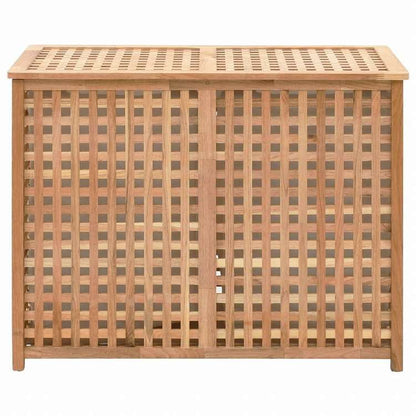 vidaXL ランドリーバスケット 87.5x46x67cm ウォールナット無垢材ホーム&ガーデン 家事用品 ランドリー用品 洗濯かご(代引不可)
