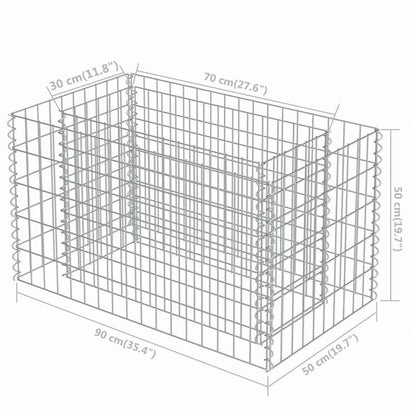 vidaXL カビオン レイズドベッド 亜鉛メッキ鋼製 90x50x50cmホーム&ガーデン 芝&ガーデン ガーデニング 鉢植え・プランター(代引不可)