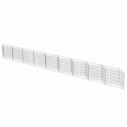 vidaXL ガビオンウォール 亜鉛メッキ鋼製 630x30x50cmハードウェア フェンス&バリア フェンスパネル(代引不可)