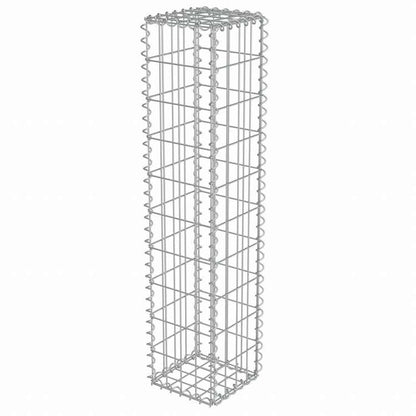 vidaXL ガビオンウォール カバー付き 亜鉛メッキ鋼製 20x20x100cmハードウェア フェンス&バリア フェンスパネル(代引不可)
