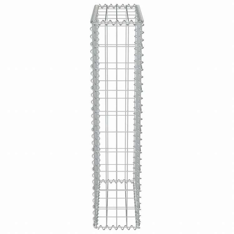 vidaXL ガビオンウォール カバー付き 亜鉛メッキ鋼製 50x20x100cmハードウェア フェンス&バリア フェンスパネル(代引不可)
