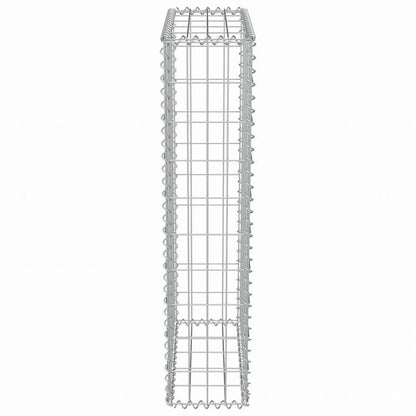 vidaXL ガビオンウォール カバー付き 亜鉛メッキ鋼製 50x20x100cmハードウェア フェンス&バリア フェンスパネル(代引不可)