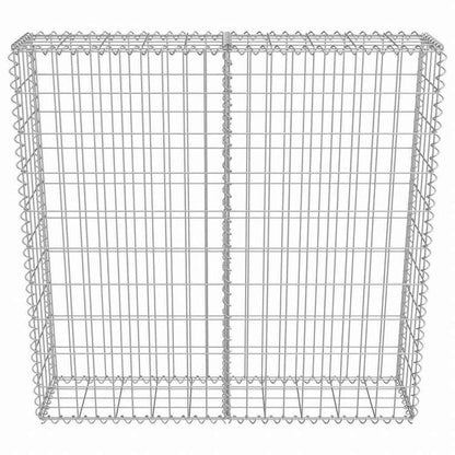 vidaXL ガビオンウォール カバー付き 亜鉛メッキ鋼製 100x20x100cmハードウェア フェンス&バリア フェンスパネル(代引不可)