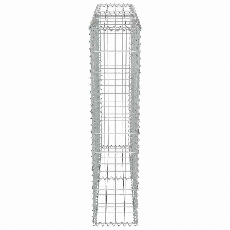 vidaXL ガビオンウォール カバー付き 亜鉛メッキ鋼製 100x20x100cmハードウェア フェンス&バリア フェンスパネル(代引不可)