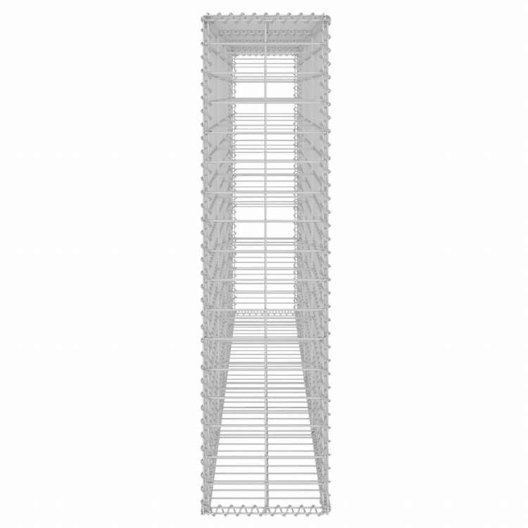 vidaXL ガビオンウォール カバー付き 亜鉛メッキ鋼製 200x20x85cmハードウェア フェンス&バリア フェンスパネル(代引不可)