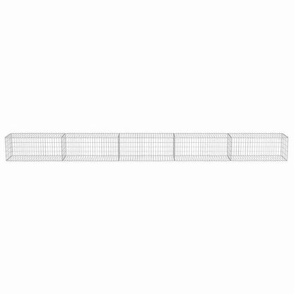 vidaXL ガビオンウォール カバー付き 亜鉛メッキ鋼製 600x50x50cmハードウェア フェンス&バリア フェンスパネル(代引不可)