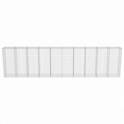 vidaXL ガビオンウォール カバー付き 亜鉛メッキ鋼製 600x50x150cmハードウェア フェンス&バリア フェンスパネル(代引不可)