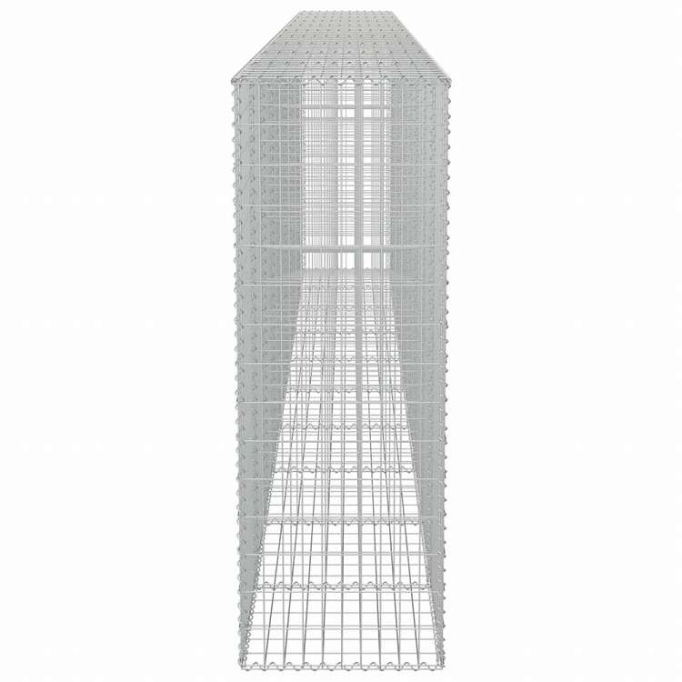 vidaXL ガビオンウォール カバー付き 亜鉛メッキ鋼製 600x50x150cmハードウェア フェンス&バリア フェンスパネル(代引不可)