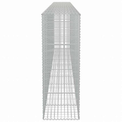 vidaXL ガビオンウォール カバー付き 亜鉛メッキ鋼製 600x50x150cmハードウェア フェンス&バリア フェンスパネル(代引不可)