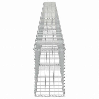 vidaXL ガビオンウォール カバー付き 亜鉛メッキ鋼製 600x30x50cmハードウェア フェンス&バリア フェンスパネル(代引不可)